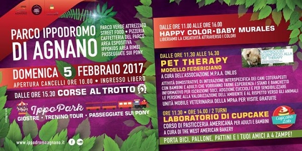 Napoli, domenica all'Ippodromo: corse al trotto, iniziative per i bimbi e cuccioli in adozione.
