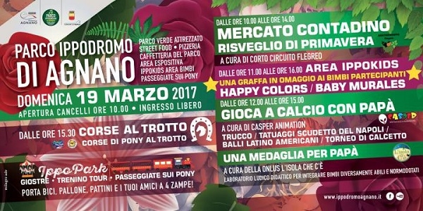 Napoli: per la festa del papa' tante iniziative all'Ippodromo di Agnano.