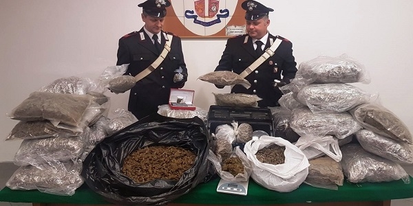 Castellammare e Lettere: i carabinieri sequestrano 160 kg di droga