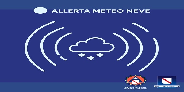 Campania, Allerta meteo: venti forti, nevicate e gelate fino alle 20 di mercoledì