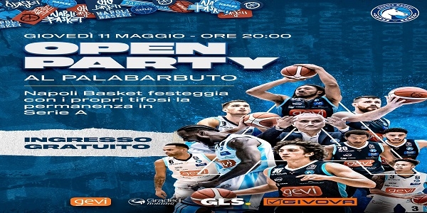 Gevi Napoli Basket: Questa sera al PalaBarbuto c\'è l\'Open Party