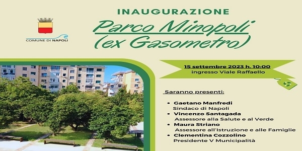 Napoli: domani la riapertura del Parco Minopoli ( ex Gasometro)