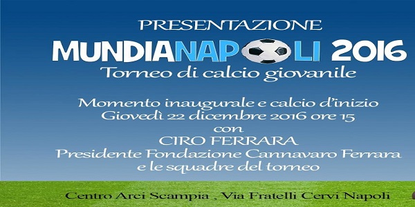 NAPOLI: AL VIA LA SECONDA EDIZIONE DEL MUNDIANAPOLI.