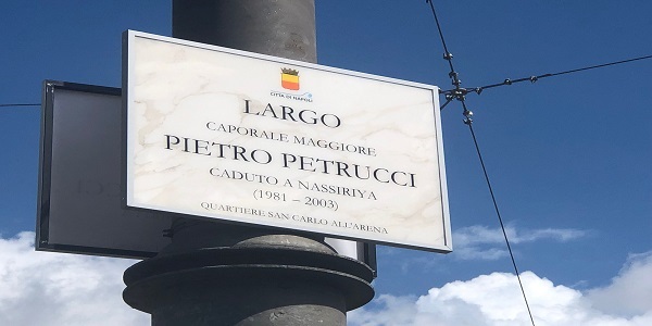 Napoli: la Rotonda del Cardarelli intitolata a P. Petrucci, Caporal Maggiore caduto a Nassiriya