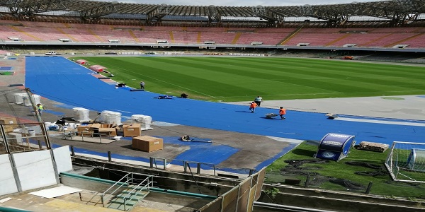 Napoli, stadio San Paolo: audio luci e pista d'atletica pronti per l'Universiade