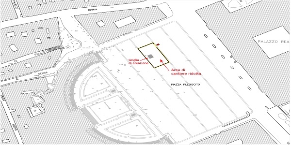 Napoli: dalla prossima settimana ridotta l'area cantiere di Piazza Plebiscito