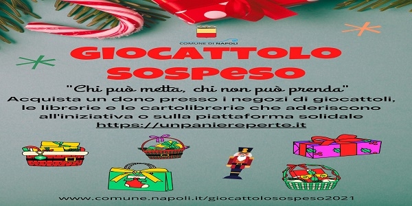 Napoli: ritorna 'Il giocattolo sospeso', iniziativa di solidarietÃ  del Comune