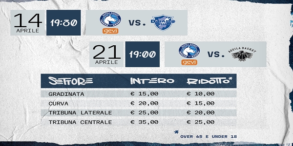 Gevi Napoli Basket: in vendita i biglietti per le gare contro Sassari e Trento