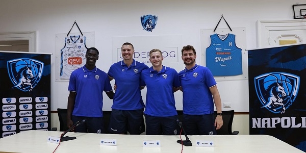 NAPOLI BASKETBALL: PRESENTATI SANKARE, SELJAAS, TARCZEWSKI E WHITE