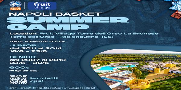 NAPOLI BASKET: SUMMER CAMP, AL VIA LE ISCRIZIONI