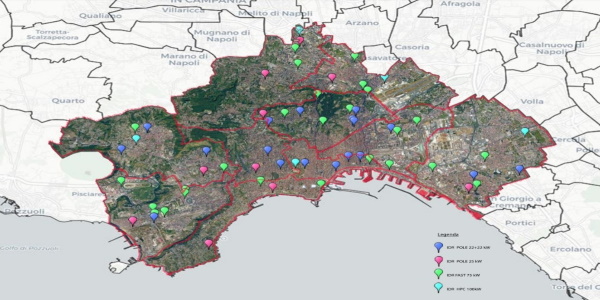 Napoli, Ass.Cosenza: localizzate le prime 60 Infrastrutture di ricarica per veicoli elettrici