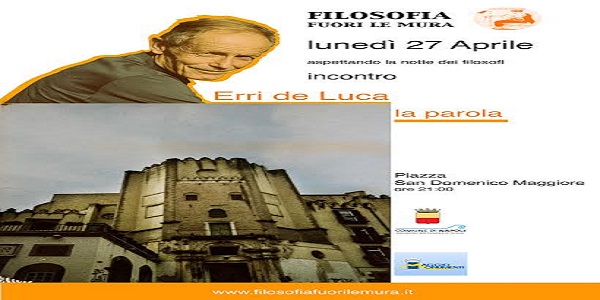 Napoli: lunedi 27 incontro in piazza con lo scrittore Erri de Luca.