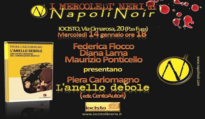 Napoli: il 14 gennaio presentazione del libro 'L'anello debole'.