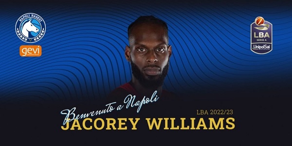 Gevi Napoli Basket: JaCorey Williams è il nuovo pivot degli azzurri