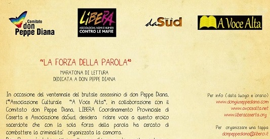 Ass. Daniele: Maratona di lettura per ricordare, nel ventennale della sua uccisione,  Don Peppe Diana