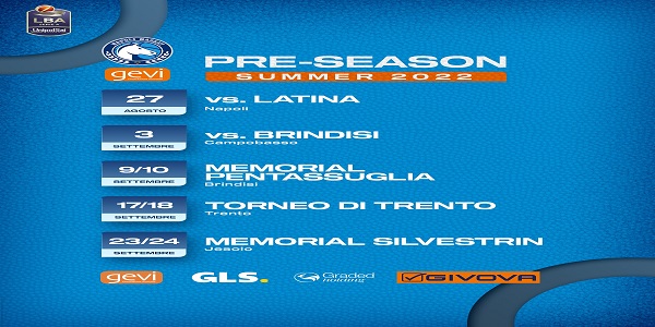 Gevi Napoli basket: sabato 27 agosto scrimmage a porte chiuse al PalaBarbuto contro Latina