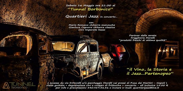 Napoli: sabato 16 Mario Romano Quartieri Jazz al Tunnel Borbonico.