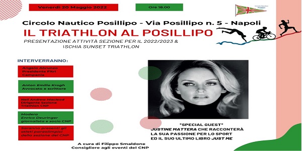 Napoli: al Circolo Posillipo l’evento Triathlon. Ospite Justine Mattera